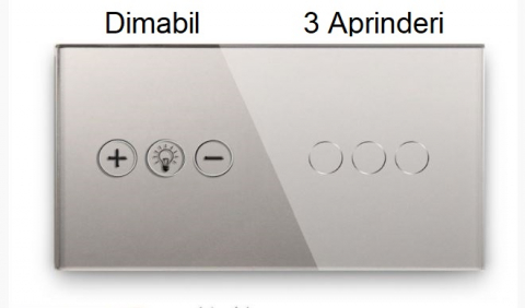 Intrerupator tactil 2 doze configurabil (simplu, dublu, triplu, cap scara, dimabil, etc.) [10]