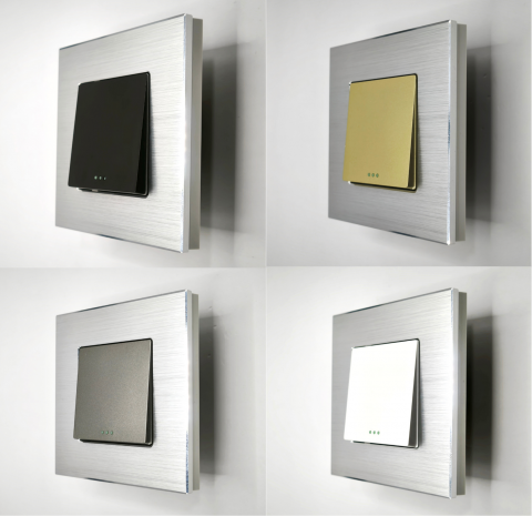 Intrerupator mecanic 1 doza configurabil cu rama de aluminiu (simplu, dublu, cap/scara, cruce) [2]