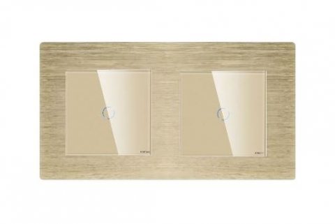 Intrerupator tactil 2 doze configurabil cu rama de aluminiu (simplu, dublu, triplu, cap scara, dimabil, etc.) [1]