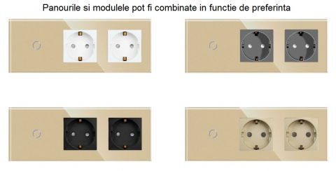 Intrerupator tactil 5 doze configurabil (simple, cap scar/cruce, prize cu wifi, etc). [2]