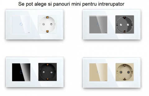 Intrerupator tactil + priza 3 doze configurabil (simple, cap scar/cruce, prize cu wifi, etc) [3]