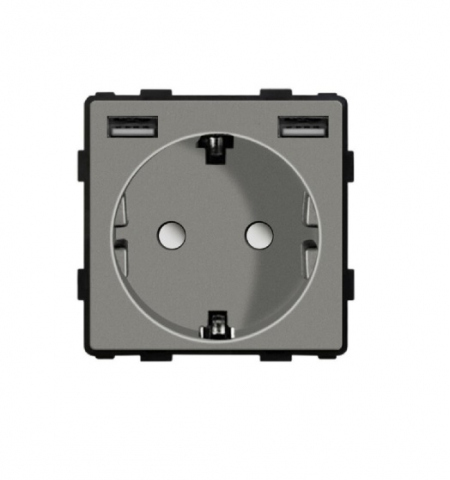 Module - Modul priza Schuko + USB-A + USB-A 2.1A