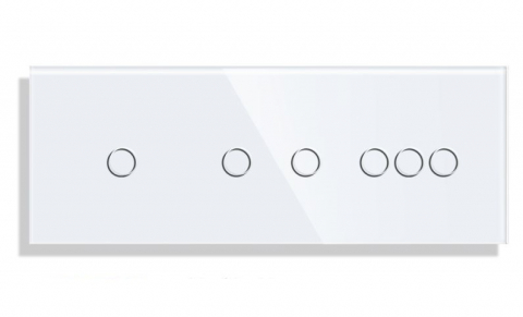 Panou Intrerupator tactil 3 doze configurabil (simplu, dublu, draperie, etc,) DOAR PANOUL DE STICLA !!! FARA MODULE!!! [2]