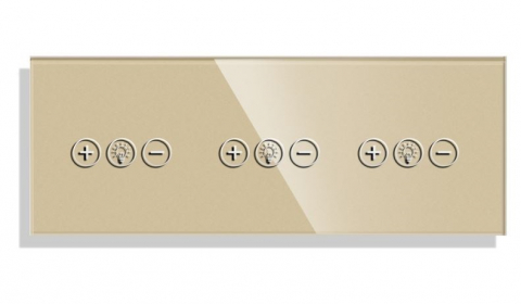 Panou Intrerupator tactil 3 doze configurabil (simplu, dublu, draperie, etc,) DOAR PANOUL DE STICLA !!! FARA MODULE!!! [3]