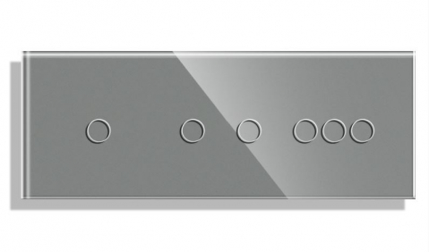 Panou Intrerupator tactil 3 doze configurabil (simplu, dublu, draperie, etc,) DOAR PANOUL DE STICLA !!! FARA MODULE!!! [2]