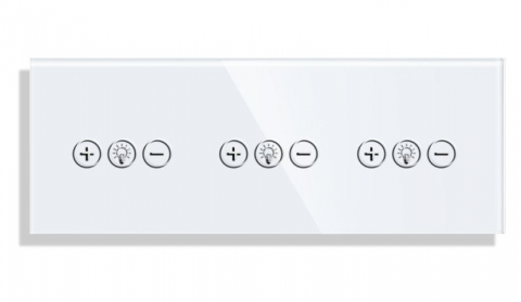 Panou Intrerupator tactil 3 doze configurabil (simplu, dublu, draperie, etc,) DOAR PANOUL DE STICLA !!! FARA MODULE!!! [3]