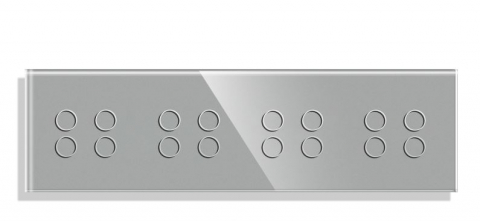 Panou Intrerupator tactil 4 doze configurabil (simplu, dublu, draperie, etc,) DOAR PANOUL DE STICLA !!!  FARA MODULE!!! [3]