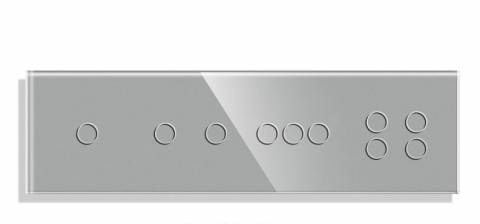 Panou Intrerupator tactil 4 doze configurabil (simplu, dublu, draperie, etc,) DOAR PANOUL DE STICLA !!!  FARA MODULE!!! [2]