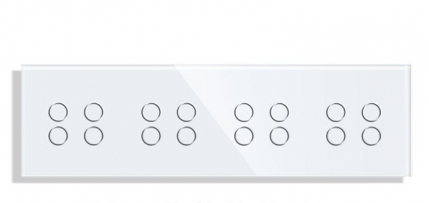Panou Intrerupator tactil 4 doze configurabil (simplu, dublu, draperie, etc,) DOAR PANOUL DE STICLA !!!  FARA MODULE!!! [3]