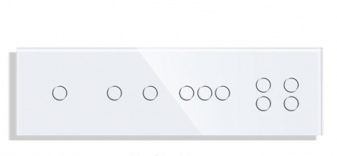 Panou Intrerupator tactil 4 doze configurabil (simplu, dublu, draperie, etc,) DOAR PANOUL DE STICLA !!!  FARA MODULE!!! [2]