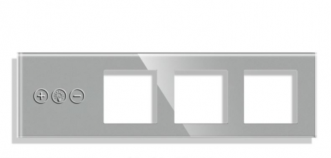 Panou Intrerupator tactil + priza 4 doze configurabil (simplu, dublu, draperie, etc,)  DOAR PANOUL DE STICLA !!!  FARA MODULE!!! [3]