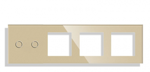 Panou Intrerupator tactil + priza 4 doze configurabil (simplu, dublu, draperie, etc,)  DOAR PANOUL DE STICLA !!!  FARA MODULE!!! [1]