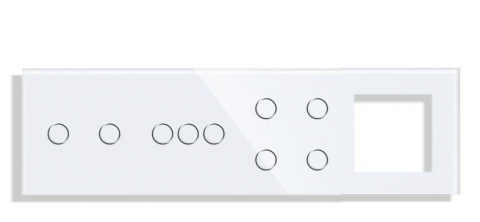 Panou Intrerupator tactil + priza 4 doze configurabil (simplu, dublu, draperie, etc. )  DOAR PANOUL DE STICLA !!!  FARA MODULE!!! [2]
