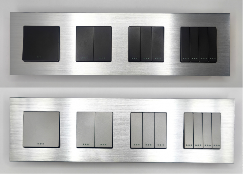 Priza configurabila 4 doze cu rama de aluminiu (simple, USB, Wifi, etc.) [3]