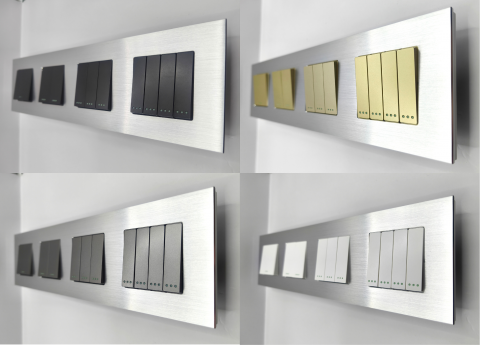 Priza configurabila 4 doze cu rama de aluminiu (simple, USB, Wifi, etc.) [2]