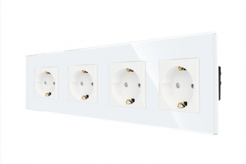 Sticla + Mecanice - Priza configurabila 4 doze (simple, USB, Wifi, etc.)