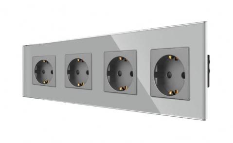 Sticla + Mecanice - Priza configurabila 4 doze (simple, USB, Wifi, etc.)