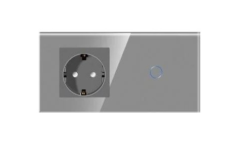 Priza + intrerupator tactil 2 doze configurabil (simplu, dublu, cap scara, draperie, priza USB, etc) [1]