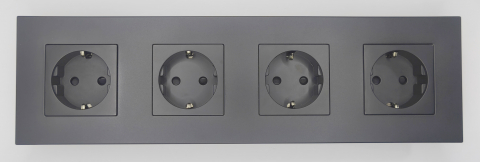 Priza cvadrupla configurabila 4 doze cu rama de plastic (simpla, USB, Wifi, internet, tv) [1]