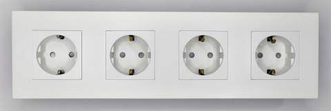 Priza cvadrupla configurabila 4 doze cu rama de plastic (simpla, USB, Wifi, internet, tv) [1]