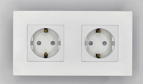 Priza + priza (dubla) configurabila 2 doze cu rama de plastic (simple, USB, Wifi, etc.) [1]