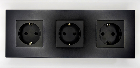 Priza tripla configurabila 3 doze cu rama din plastic (simple, USB, Wifi, etc.) [1]