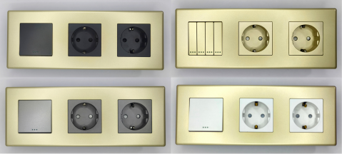 Priza tripla configurabila 3 doze cu rama din plastic (simple, USB, Wifi, etc.) [3]