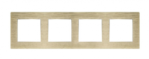 Rama cvadrupla aluminiu 4 doze (priza , intrerupator, etc.) [1]