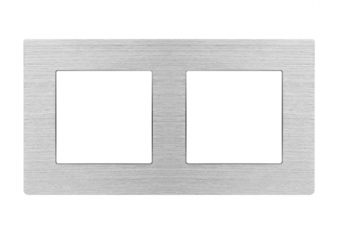 Rama dubla aluminiu 2 doze (priza , intrerupator, etc.) [1]
