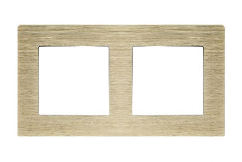 Rama dubla aluminiu 2 doze (priza , intrerupator, etc.) [1]