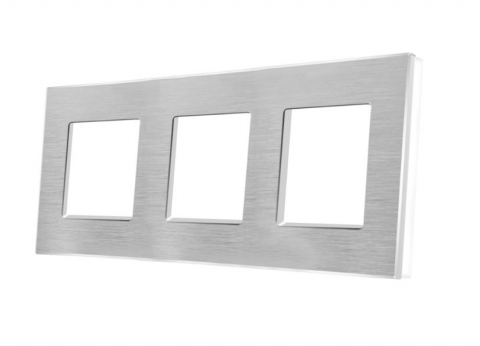 Rame Aluminiu - Rama tripla aluminiu 3 doze (priza , intrerupator, etc.)