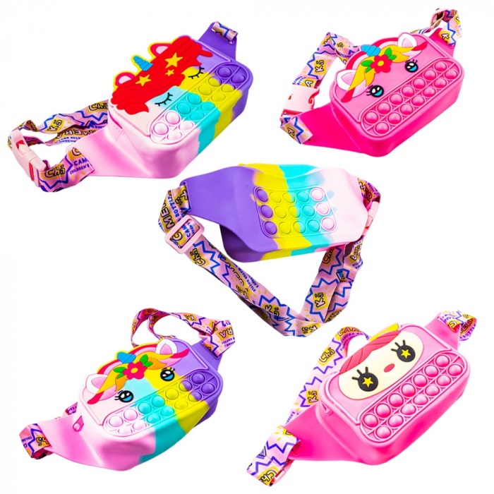 Borseta antistres pentru copii, din silicon, Unicorn [1]