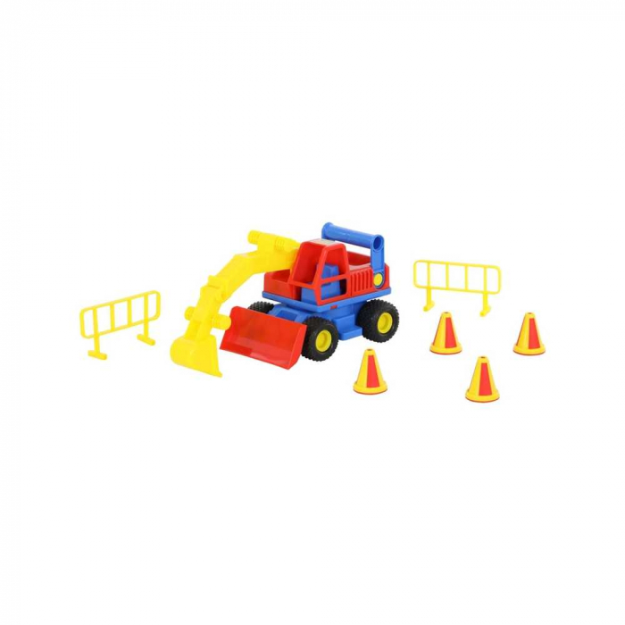 Excavator cu accesorii - ConsTruck, 29x16x16 cm, Wader [1]