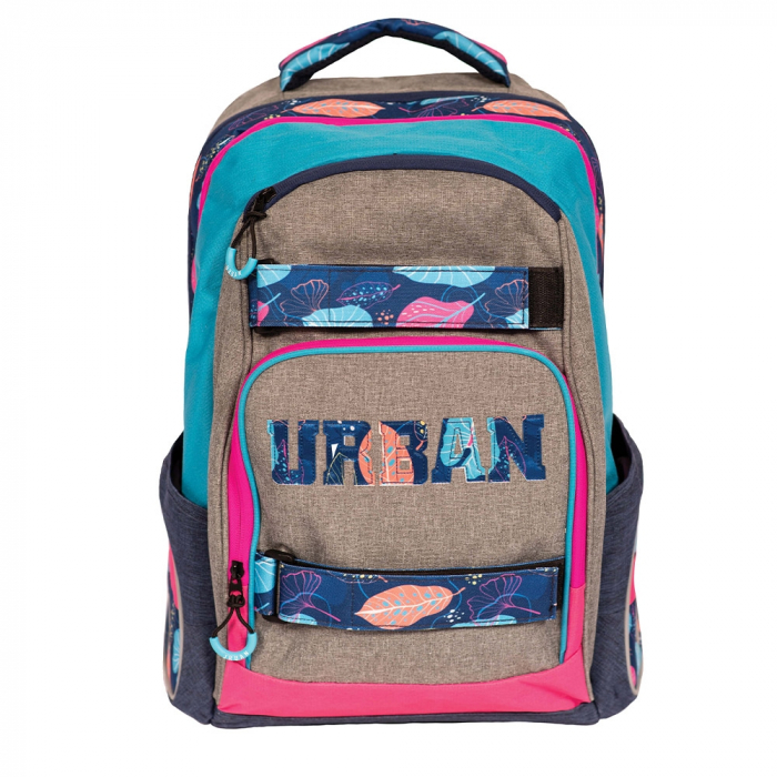 Ghiozdan anatomic compartiment laptop, URBAN FLOWERS, 46x31x16 cm - S-COOL [1]