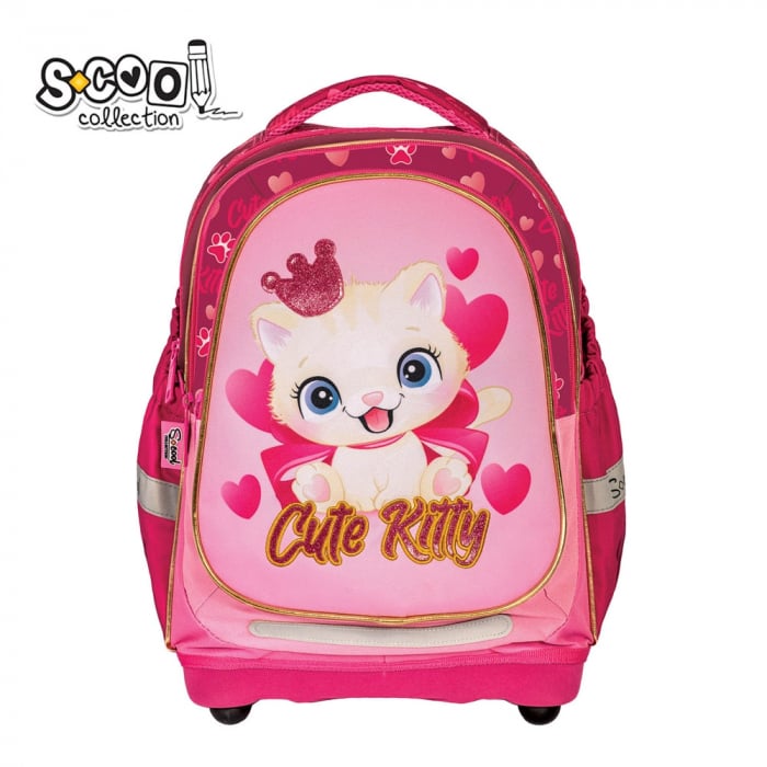 Ghiozdan anatomic CUTE KITTY, 38x39x19.5 cm - S-COOL [1]
