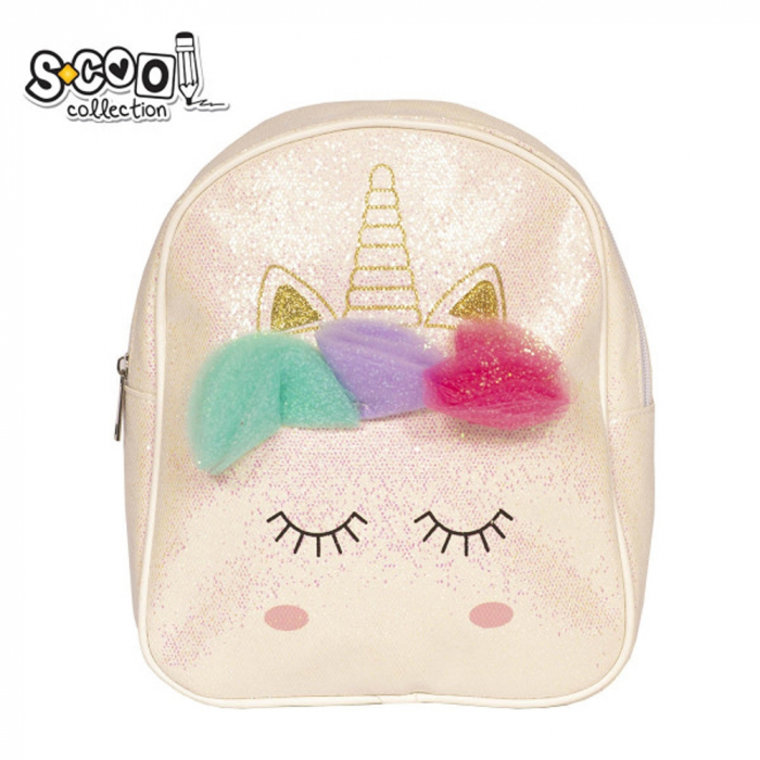 Ghiozdan gradinita cu sclipici UNICORN, 20x26x10 cm - S-COOL [1]