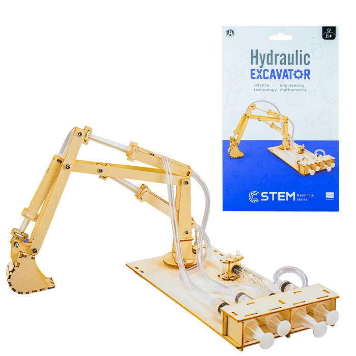 Kit stem, construieste singur - Excavator din lemn hidraulic [1]