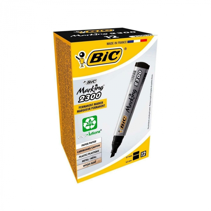 Marker permanent 2300 negru 12/cutie - BIC [1]