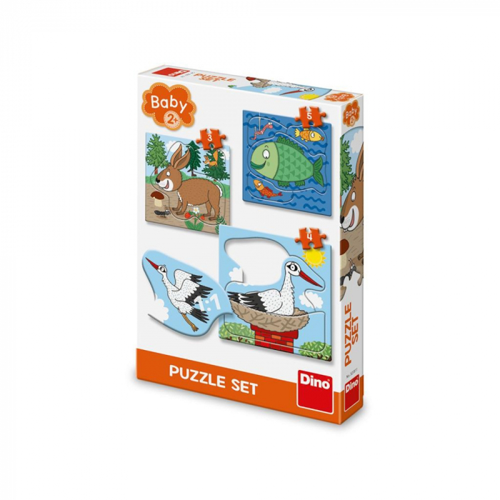 Puzzle 3 in 1, Unde locuiesc animalele - DINO TOYS [1]