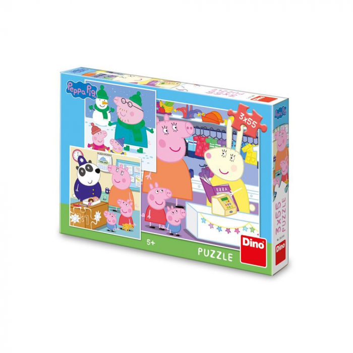 Puzzle Peppa Pig, 3x55 piese - DINO TOYS [1]