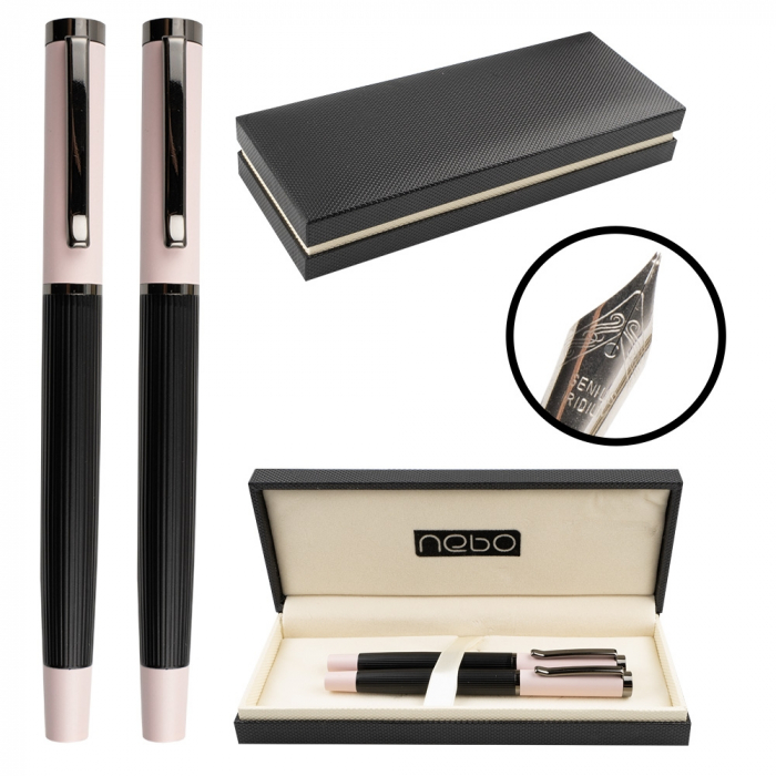Set pix + stilou roz, etui negru - NEBO [1]