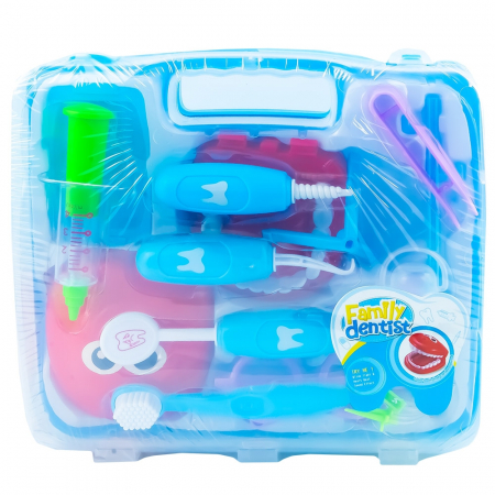 Papusi si accesorii - Accesorii dentist, din plastic, in gentuta, 26x23.5x5.7 cm - pentru baieti