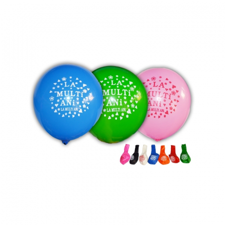 Articole petreceri - Baloane 1,5 g, La multi ani, 100 buc/set