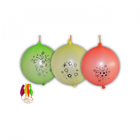 JUCĂRII COPII - Baloane multicolore, cu elastic, 50 buc/set