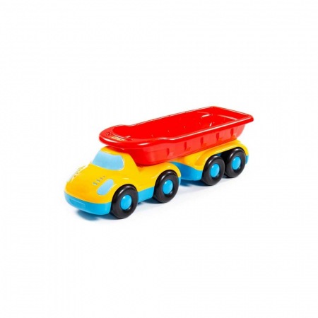 Masini Plastic - Metal - Basculanta Buddy, cu remorca, 42x13x13cm, Polesie