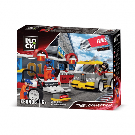 Cuburi constructie si jocuri constructii - Blocki collection, Service auto - Pit stop, 207 piese
