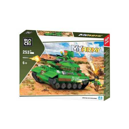 Cuburi constructie si jocuri constructii - Blocki My Army, Tanc, 253 piese