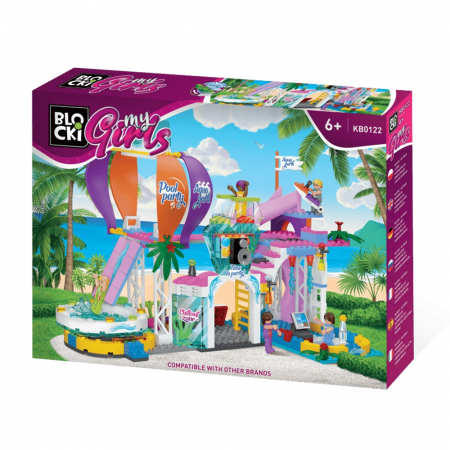 Cuburi constructie si jocuri constructii - Blocki My Girls, Aqua Park, 343 piese