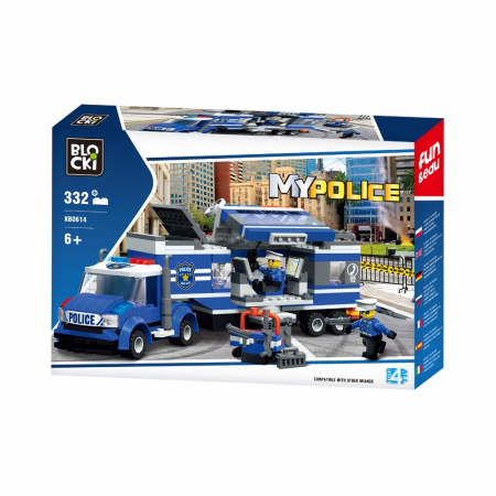 Cuburi constructie si jocuri constructii - Blocki My Police, Brigada de politie mobila, 332 piese