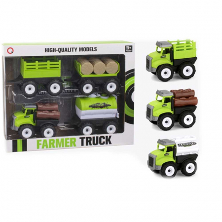 Masini Plastic - Metal - Camion cu lemne, frictiune